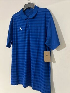 Men's Blue Golf Polo with Jumpman Logo SZ M